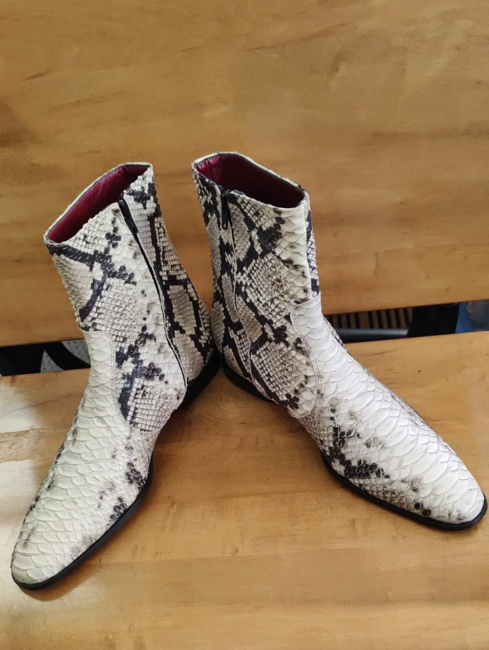 Jean Michael Cazabat Snake Embossed Boots(Sneak) Size 41.5